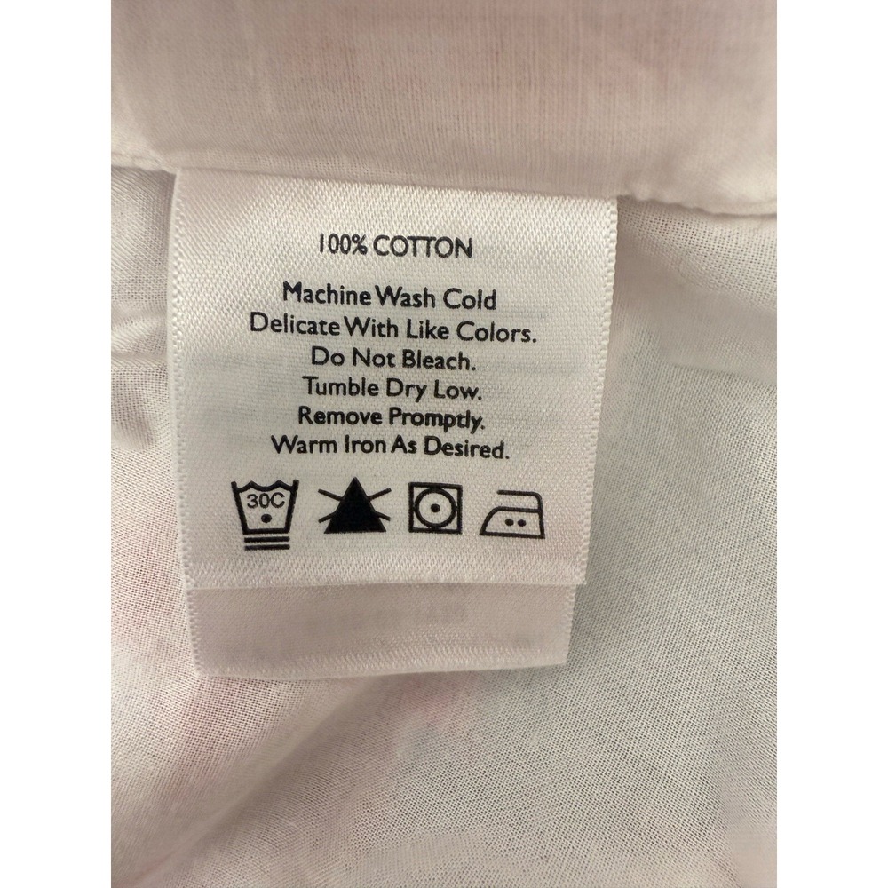Eddie Bauer Women's Crinkle Cross Front Dress White Floral Size 6 festival #23 - Picture 7 of 8